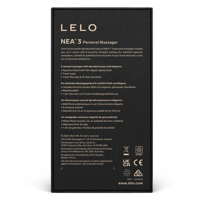 LELO - NEA 3 PERSONAL MASSAGER BLACK - Happytoys Sexshop: online sex shop for Feeling Happy & Easy 😊 - Discreet geleverd