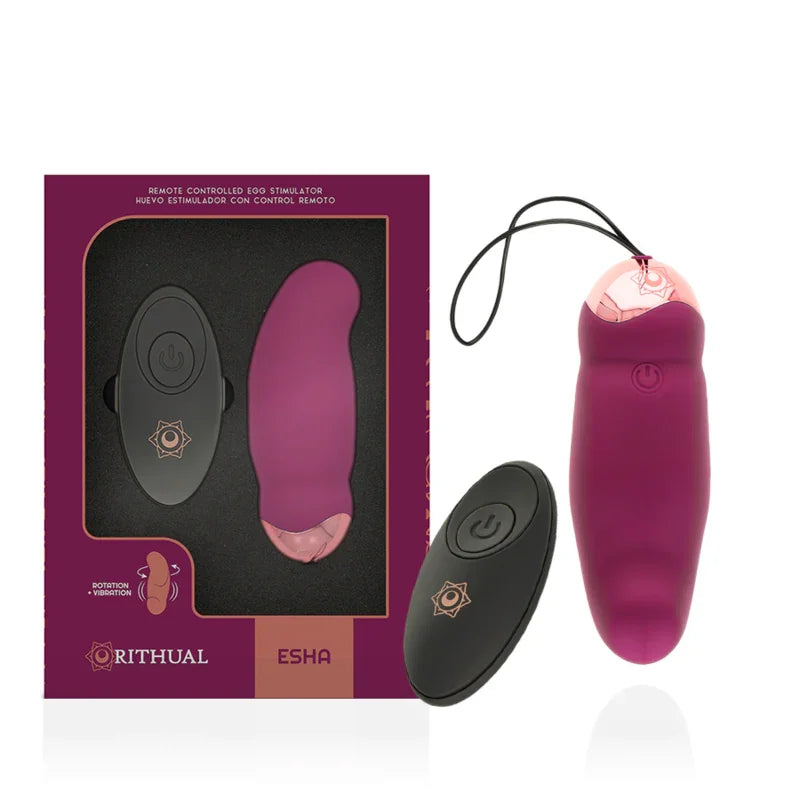 RITHUAL - ESHA EGG REMOTE CONTROL SYSTEM ROTATION + VIBRATION - Happytoys Sexshop: online sex shop for Feeling Happy & Easy 😊 - Discreet geleverd