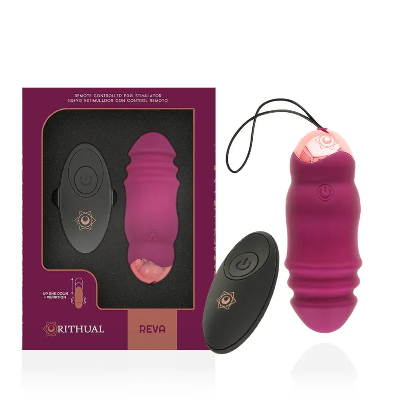 RITHUAL - REVA EGG REMOTE CONTROL UP&DOWN SYSTEM + VIBRATION - Happytoys Sexshop: online sex shop for Feeling Happy & Easy 😊 - Discreet geleverd