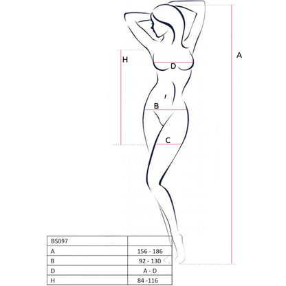 PASSION - BS097 BLACK BODYSTOCKING ONE SIZE - Happytoys Sexshop: online sex shop for Feeling Happy & Easy 😊 - Discreet geleverd