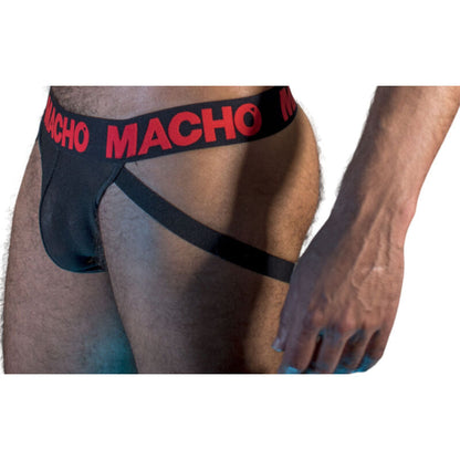 MACHO - MX26X2 JOCK BLACK/RED S - Happytoys Sexshop: online sex shop for Feeling Happy & Easy 😊 - Discreet geleverd