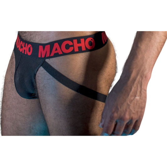 MACHO - MX26X2 JOCK BLACK/RED S - Happytoys Sexshop: online sex shop for Feeling Happy & Easy 😊 - Discreet geleverd