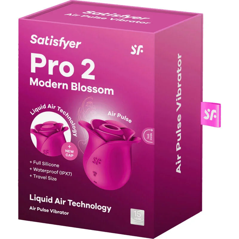 SATISFYER - AIR PULSE PRO 2 MODERN BLOSSOM VIBRATOR - Happytoys Sexshop: online sex shop for Feeling Happy & Easy 😊 - Discreet geleverd