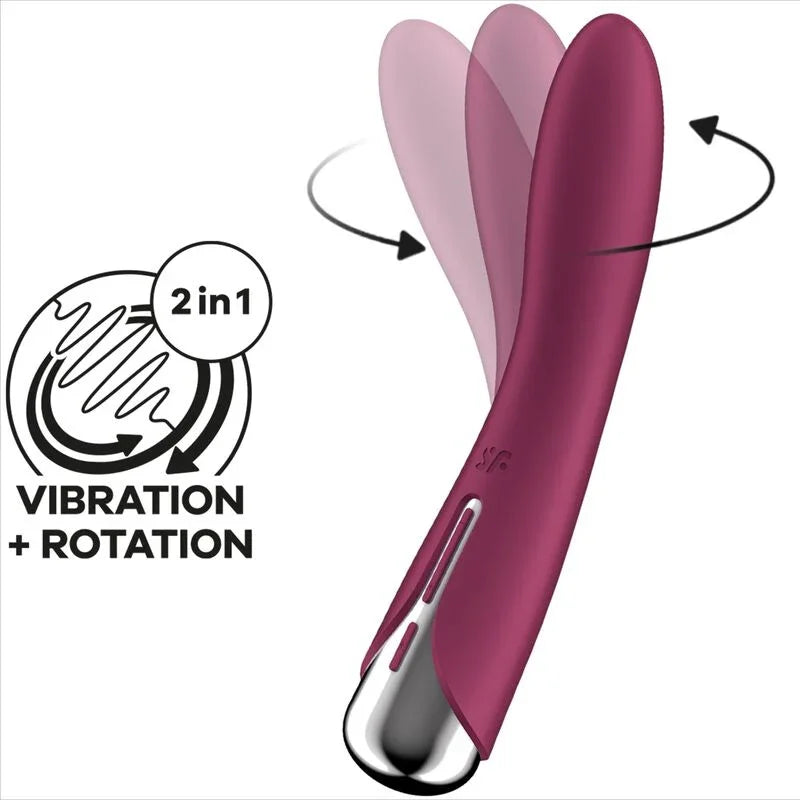 SATISFYER - SPINNING VIBE 1 G-SPOT ROTATOR VIBRATOR RED - Happytoys Sexshop: online sex shop for Feeling Happy & Easy 😊 - Discreet geleverd