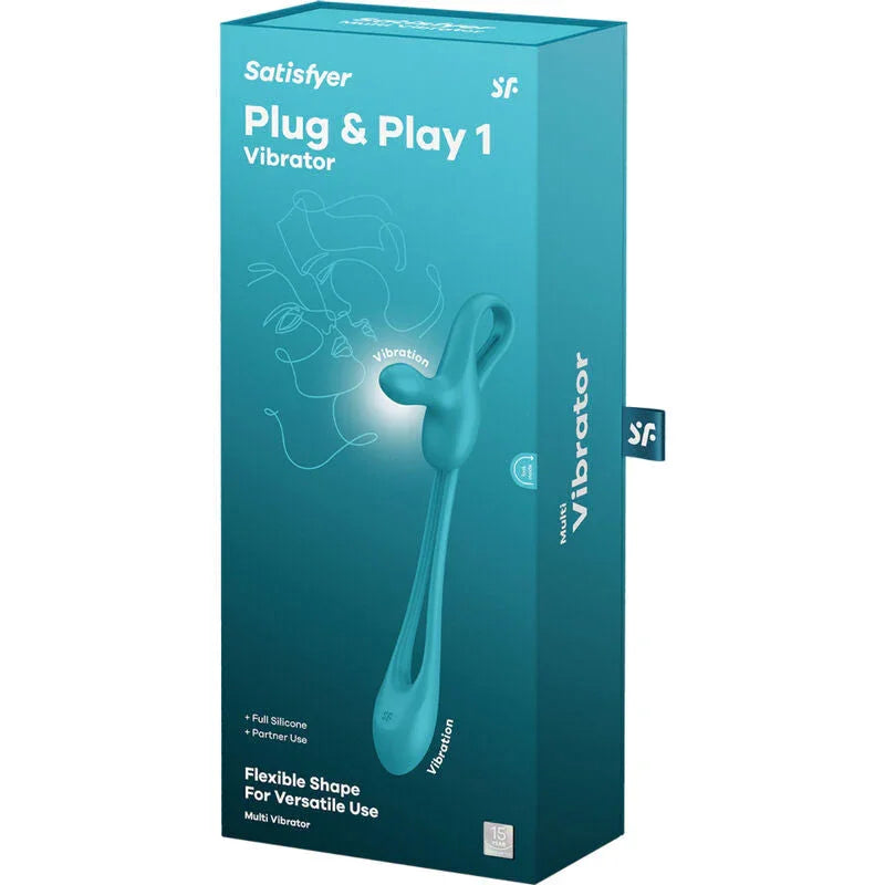 SATISFYER - PLUG & PLAY 1 FLEXIBLE MULTIVIBRATOR - Happytoys Sexshop: online sex shop for Feeling Happy & Easy 😊 - Discreet geleverd