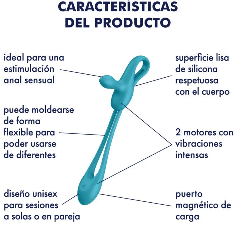 SATISFYER - PLUG & PLAY 1 FLEXIBLE MULTIVIBRATOR - Happytoys Sexshop: online sex shop for Feeling Happy & Easy 😊 - Discreet geleverd