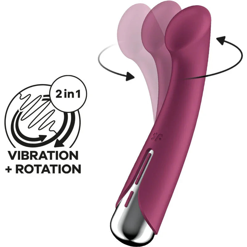 SATISFYER - SPINNING G-SPORT 1 ROTATOR VIBRATOR RED - Happytoys Sexshop: online sex shop for Feeling Happy & Easy 😊 - Discreet geleverd