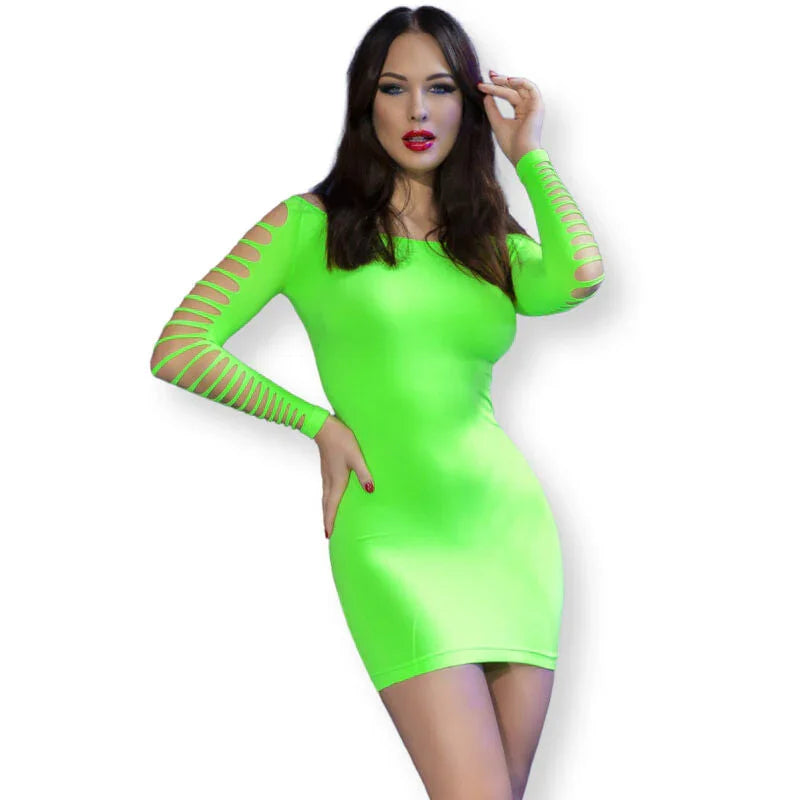 CHILIROSE - CR 4617 DRESS GREEN S/M - Happytoys Sexshop: online sex shop for Feeling Happy & Easy 😊 - Discreet geleverd