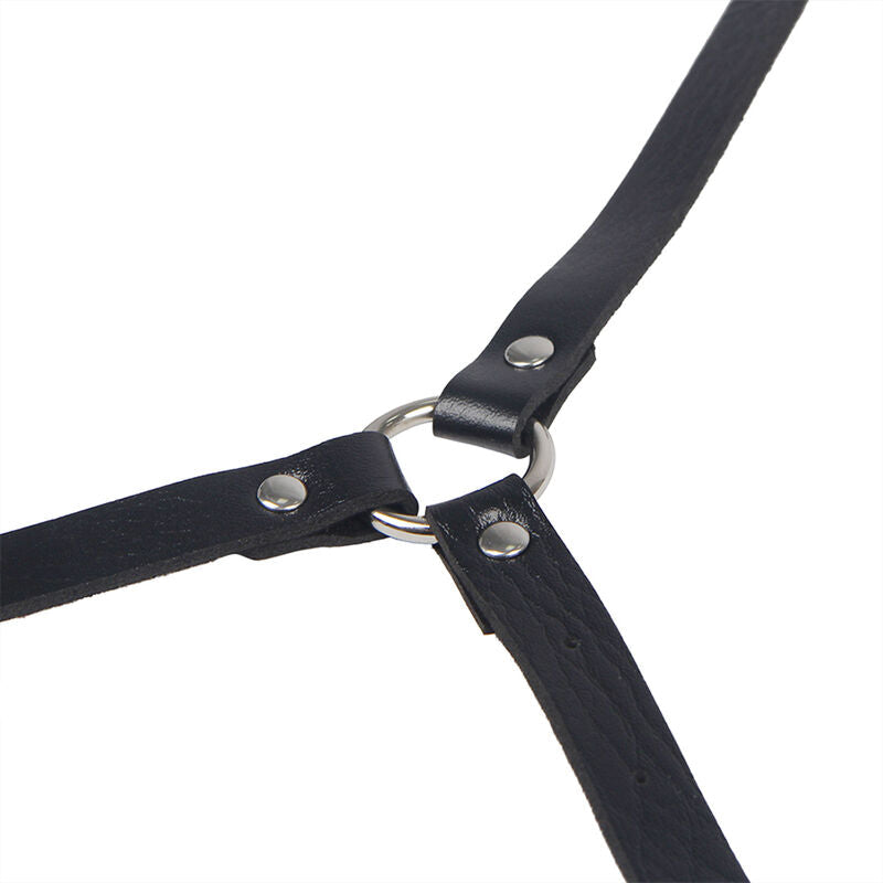 SUBBLIME - LEATHER BODY HARNESS BLACK ONE SIZE - Happytoys Sexshop: online sex shop for Feeling Happy & Easy 😊 - Discreet geleverd