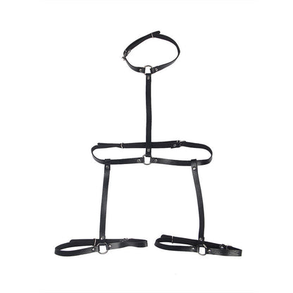 SUBBLIME - LEATHER BODY HARNESS BLACK ONE SIZE - Happytoys Sexshop: online sex shop for Feeling Happy & Easy 😊 - Discreet geleverd