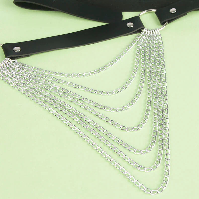 SUBBLIME - LEATHER CHAINBELT BLACK ONE SIZE - Happytoys Sexshop: online sex shop for Feeling Happy & Easy 😊 - Discreet geleverd