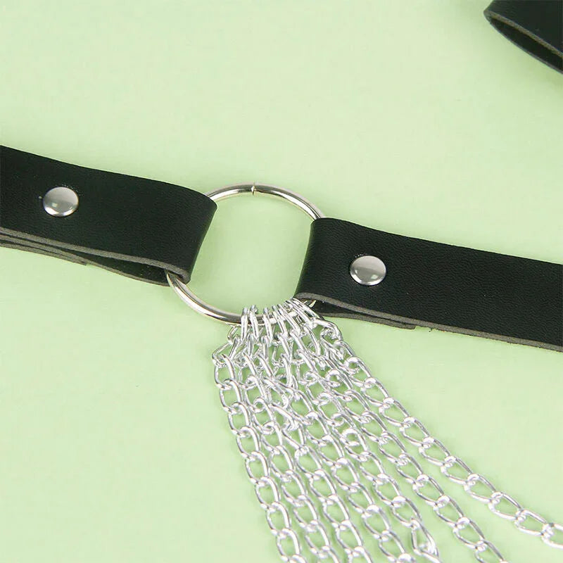 SUBBLIME - LEATHER CHAINBELT BLACK ONE SIZE - Happytoys Sexshop: online sex shop for Feeling Happy & Easy 😊 - Discreet geleverd