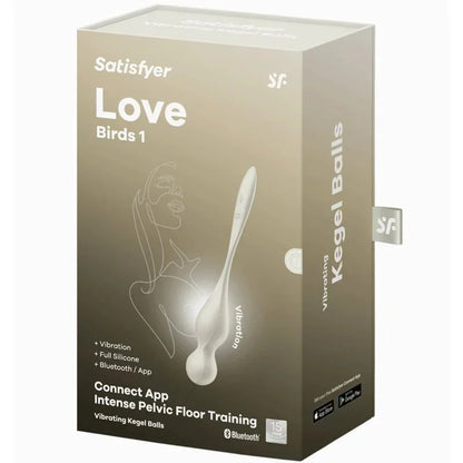 SATISFYER - LOVE BIRDS VIBRATING KEGEL BALLS WHITE - Happytoys Sexshop: online sex shop for Feeling Happy & Easy 😊 - Discreet geleverd