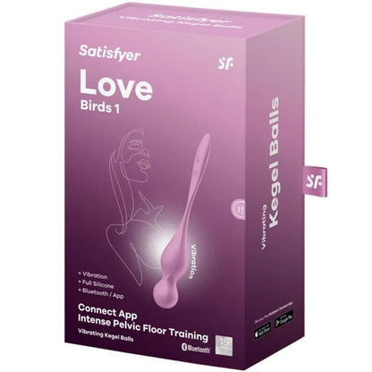 SATISFYER - LOVE BIRDS VIBRATING KEGEL BALLS PINK - Happytoys Sexshop: online sex shop for Feeling Happy & Easy 😊 - Discreet geleverd