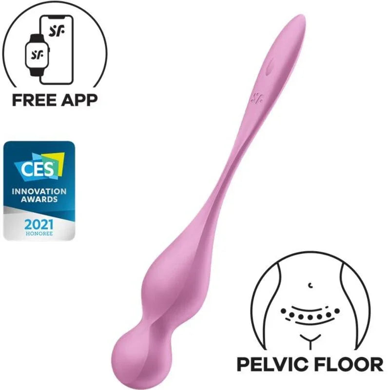 SATISFYER - LOVE BIRDS VIBRATING KEGEL BALLS PINK - Happytoys Sexshop: online sex shop for Feeling Happy & Easy 😊 - Discreet geleverd