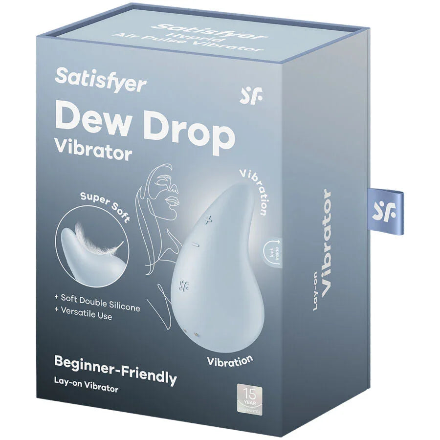 SATISFYER - DEW DROP VIBRATOR LAY-ON WHITE - Happytoys Sexshop: online sex shop for Feeling Happy & Easy 😊 - Discreet geleverd