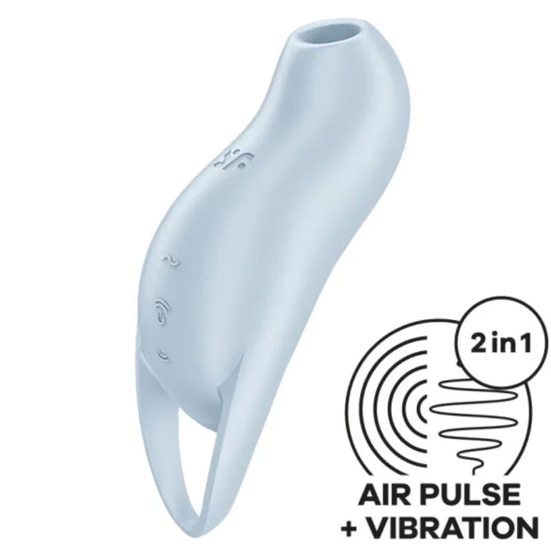 SATISFYER - POCKET PRO 1 CLITORIS STIMULATOR LIGHT BLUE - Happytoys Sexshop: online sex shop for Feeling Happy & Easy 😊 - Discreet geleverd