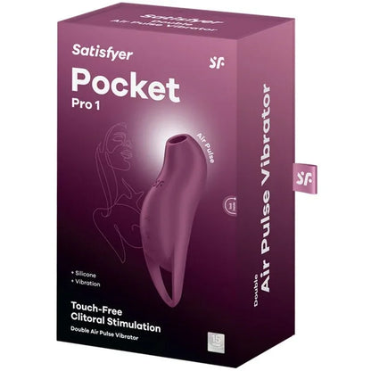 SATISFYER - POCKET PRO 1 CLITORIS STIMULATOR GARNET - Happytoys Sexshop: online sex shop for Feeling Happy & Easy 😊 - Discreet geleverd