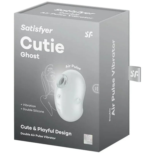 SATISFYER - CUTIE GHOST LAY-ON VIBRATOR WHITE - Happytoys Sexshop: online sex shop for Feeling Happy & Easy 😊 - Discreet geleverd