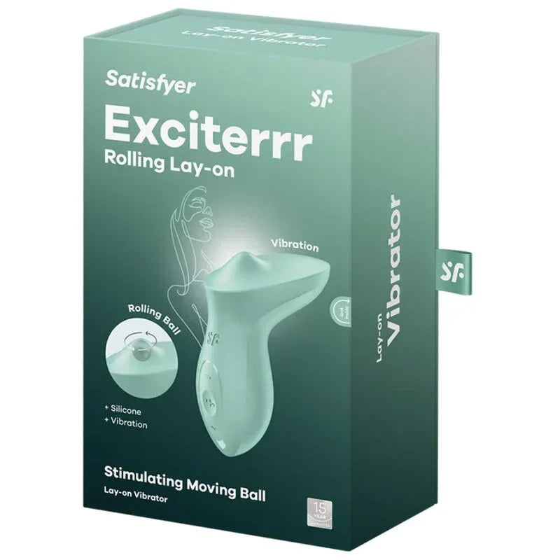 SATISFYER - EXCITERRR LAY-ON CLITORIS MINT VIBRATOR - Happytoys Sexshop: online sex shop for Feeling Happy & Easy 😊 - Discreet geleverd