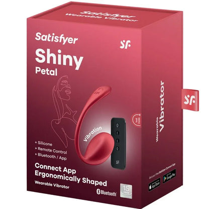 SATISFYER - SHINY PETAL G POINT REMOTE CONTROL STIMULATOR RED FREE APP - Happytoys Sexshop: online sex shop for Feeling Happy & Easy 😊 - Discreet geleverd