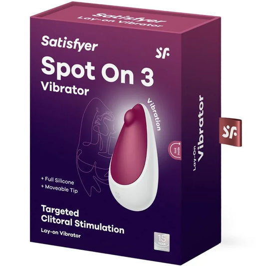SATISFYER - SPOT ON 3 CLITORIS STIMULATOR BERRY - Happytoys Sexshop: online sex shop for Feeling Happy & Easy 😊 - Discreet geleverd
