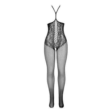 SUBBLIME - 951849 OPEN CUP FISHNET BODYSTOCKING AND HALTER NECK BLACK ONE SIZE - Happytoys Sexshop: online sex shop for Feeling Happy & Easy 😊 - Discreet geleverd