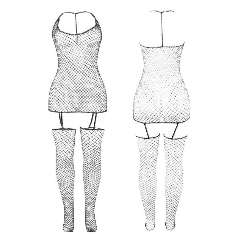 SUBBLIME - 951955 SHINY FISHNET BODYSTOCKING ONE SIZE - Happytoys Sexshop: online sex shop for Feeling Happy & Easy 😊 - Discreet geleverd