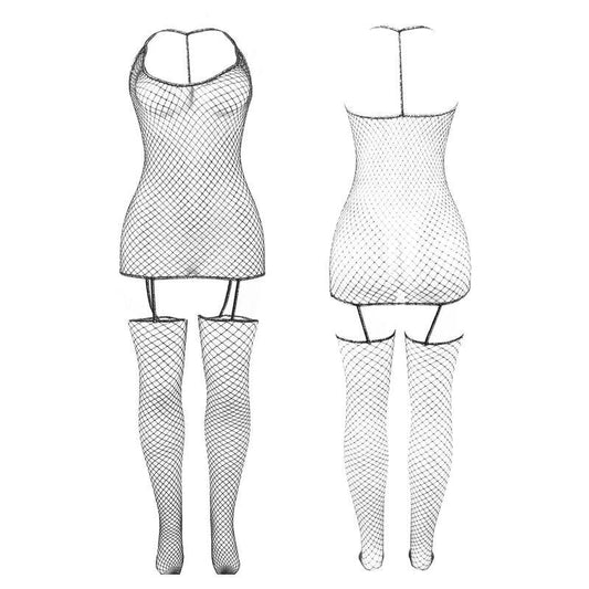 SUBBLIME - 951955 SHINY FISHNET BODYSTOCKING ONE SIZE - Happytoys Sexshop: online sex shop for Feeling Happy & Easy 😊 - Discreet geleverd