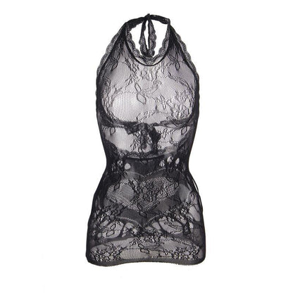 SUBBLIME - 952075 SHORT FISHNET DRESS WITH BACK BACK AND HEART DETAIL BLACK ONE SIZE - Happytoys Sexshop: online sex shop for Feeling Happy & Easy 😊 - Discreet geleverd