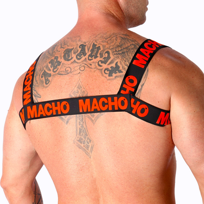 MACHO - DOUBLE RED HARNESS - Happytoys Sexshop: online sex shop for Feeling Happy & Easy 😊 - Discreet geleverd