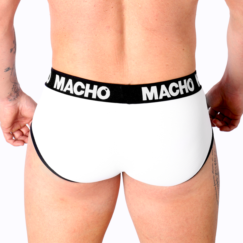 MACHO - MS30BL SLIP WHITE S - Happytoys Sexshop: online sex shop for Feeling Happy & Easy 😊 - Discreet geleverd