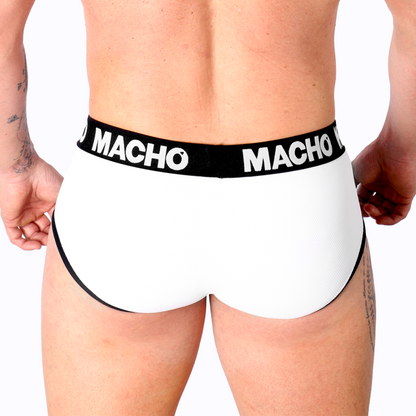 MACHO - MS30BL SLIP WHITE S - Happytoys Sexshop: online sex shop for Feeling Happy & Easy 😊 - Discreet geleverd