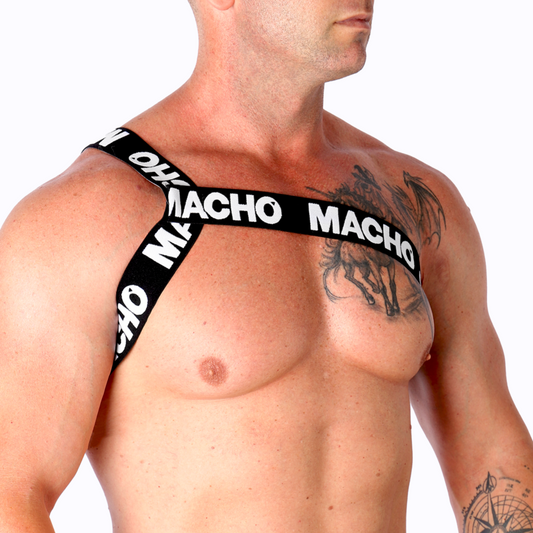 MACHO - ROMAN HARNESS WHITE S/M - Happytoys Sexshop: online sex shop for Feeling Happy & Easy 😊 - Discreet geleverd