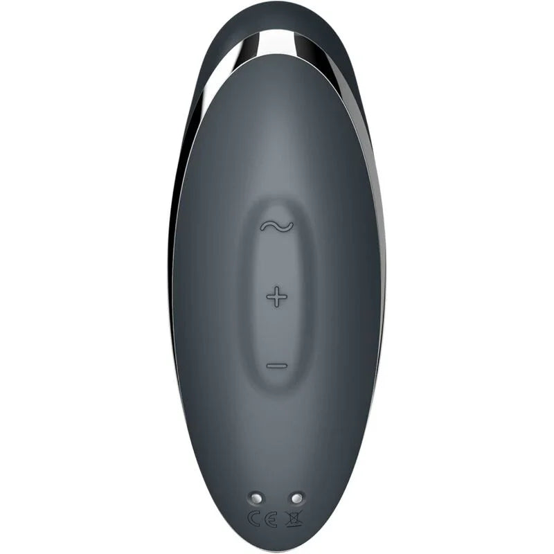 SATISFYER - TAP & CLIMAX 2 VIBRATOR & STIMULATOR GREY - Happytoys Sexshop: online sex shop for Feeling Happy & Easy 😊 - Discreet geleverd