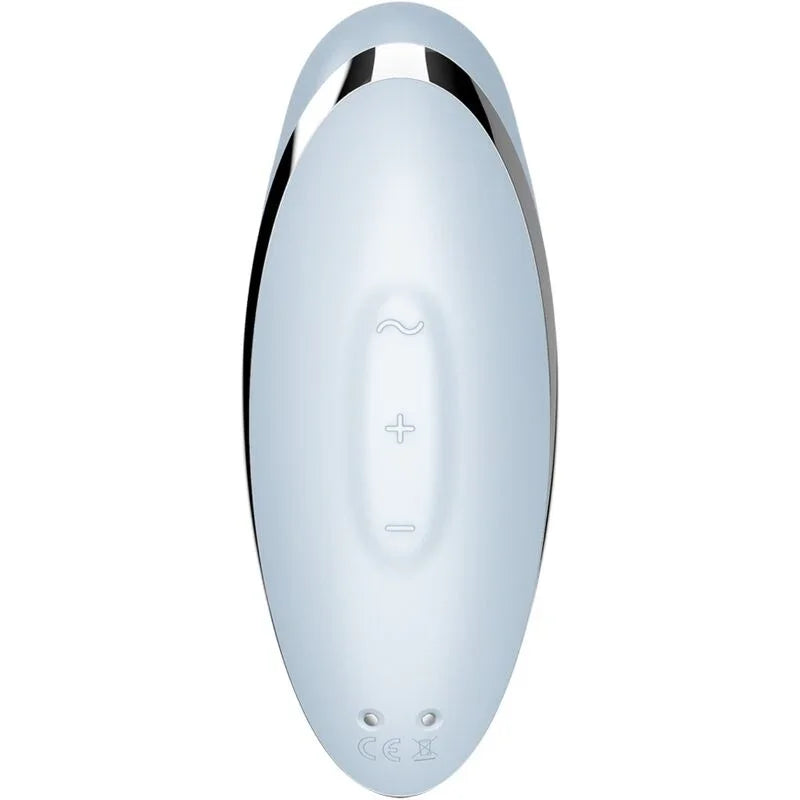 SATISFYER - TAP & CLIMAX 2 VIBRATOR & STIMULATOR BLUE - Happytoys Sexshop: online sex shop for Feeling Happy & Easy 😊 - Discreet geleverd