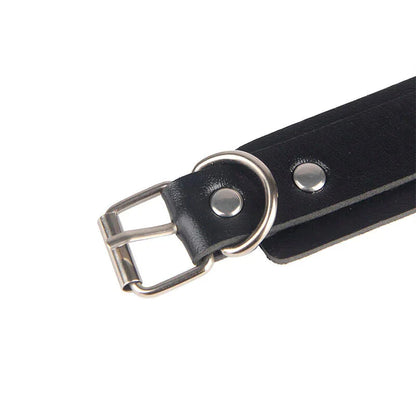 SUBBLIME - 953690 HANDCUFFS WITH BONDAGE BELT BLACK ONE SIZE - Happytoys Sexshop: online sex shop for Feeling Happy & Easy 😊 - Discreet geleverd