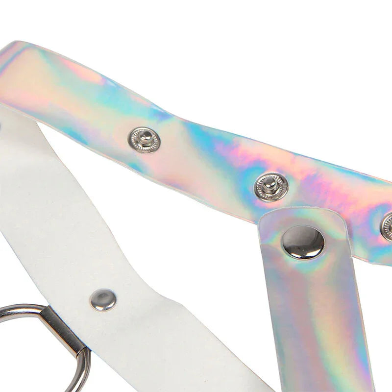 SUBBLIME - 953737 CHEST HARNESS WITH RINGS AND CHAINS SILVER ONE SIZE - Happytoys Sexshop: online sex shop for Feeling Happy & Easy 😊 - Discreet geleverd