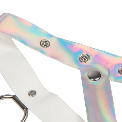 SUBBLIME - 953737 CHEST HARNESS WITH RINGS AND CHAINS SILVER ONE SIZE - Happytoys Sexshop: online sex shop for Feeling Happy & Easy 😊 - Discreet geleverd