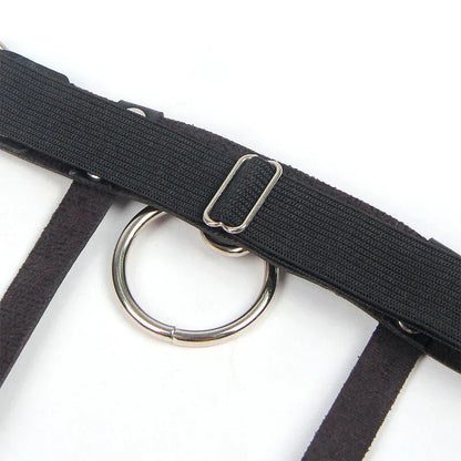 SUBBLIME - 953744 ADJUSTABLE LEATHER PUNK GARTER BLACK ONE SIZE - Happytoys Sexshop: online sex shop for Feeling Happy & Easy 😊 - Discreet geleverd