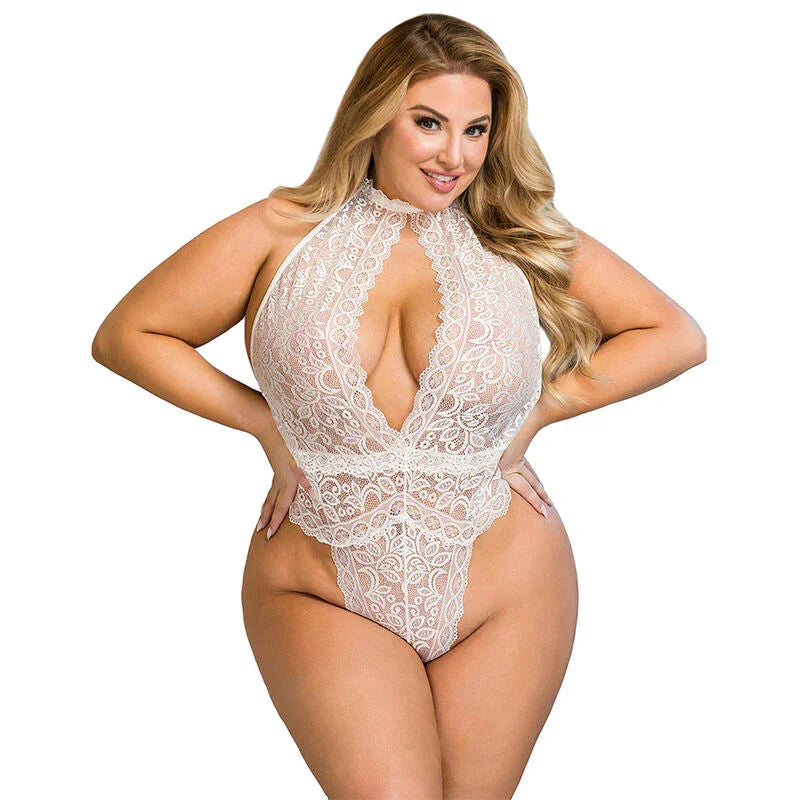 SUBBLIME - 953850 LACE BODYSUIT WHITE S/M - Happytoys Sexshop: online sex shop for Feeling Happy & Easy 😊 - Discreet geleverd