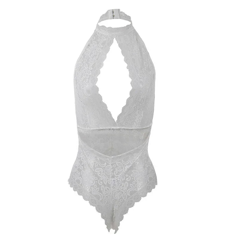 SUBBLIME - 953867 LACE BODYSUIT WHITE L/XL - Happytoys Sexshop: online sex shop for Feeling Happy & Easy 😊 - Discreet geleverd