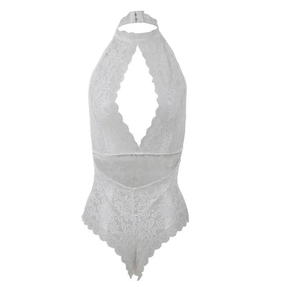 SUBBLIME - 953867 LACE BODYSUIT WHITE L/XL - Happytoys Sexshop: online sex shop for Feeling Happy & Easy 😊 - Discreet geleverd