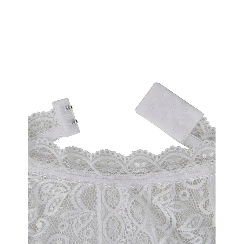 SUBBLIME - 953867 LACE BODYSUIT WHITE L/XL - Happytoys Sexshop: online sex shop for Feeling Happy & Easy 😊 - Discreet geleverd