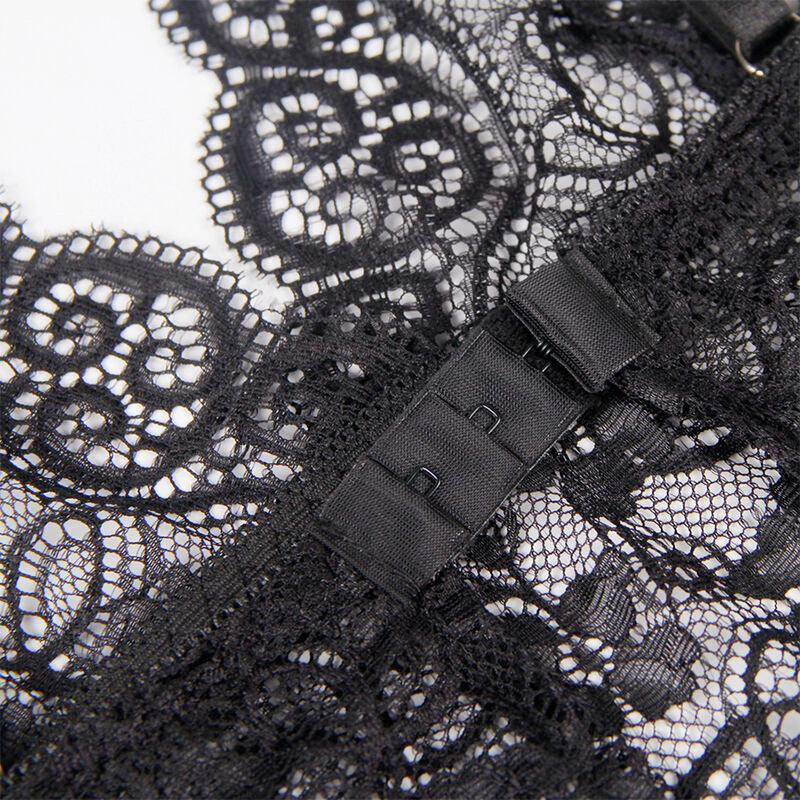 SUBBLIME - 953911 SILK AND LACE NIGHTGOWN + PANTIES BLACK S/M - Happytoys Sexshop: online sex shop for Feeling Happy & Easy 😊 - Discreet geleverd