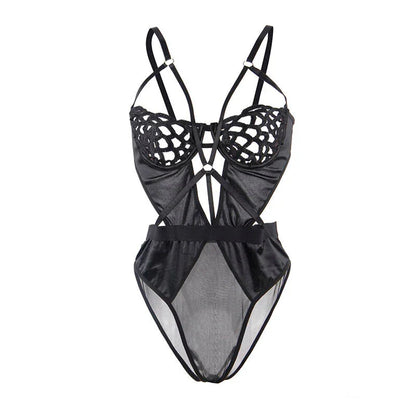 SUBBLIME - 954055 SEXY LACE BODYSUIT BLACK S/M - Happytoys Sexshop: online sex shop for Feeling Happy & Easy 😊 - Discreet geleverd