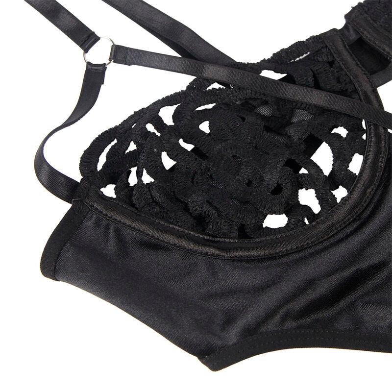SUBBLIME - 954055 SEXY LACE BODYSUIT BLACK S/M - Happytoys Sexshop: online sex shop for Feeling Happy & Easy 😊 - Discreet geleverd