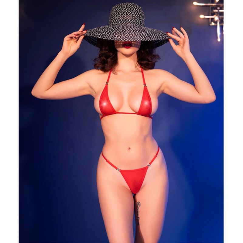 CHILIROSE - CR 4840 MICRO BIKINI RED S/M - Happytoys Sexshop: online sex shop for Feeling Happy & Easy 😊 - Discreet geleverd