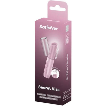 SATISFYER - SECRET KISS WAVE CLITORIS STIMULATOR PINK - Happytoys Sexshop: online sex shop for Feeling Happy & Easy 😊 - Discreet geleverd