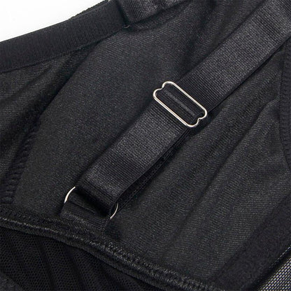 SUBBLIME - 955236 BLACK BONDAGE BRA WITH GARTER SET S/M - Happytoys Sexshop: online sex shop for Feeling Happy & Easy 😊 - Discreet geleverd